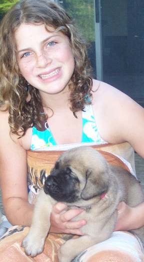 Breanna with a puppy
