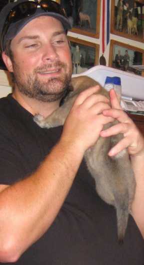 Todd Compton with new mastiff puppy
